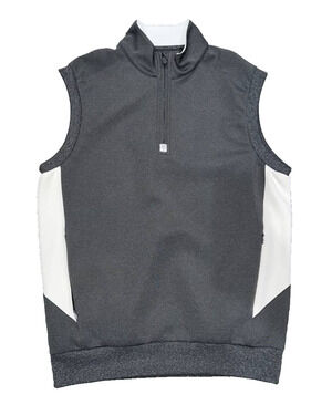 Rule 18 By Bobby Jones Performance Golf Vest - 1/4 Zip Neck Gray Medium A004149